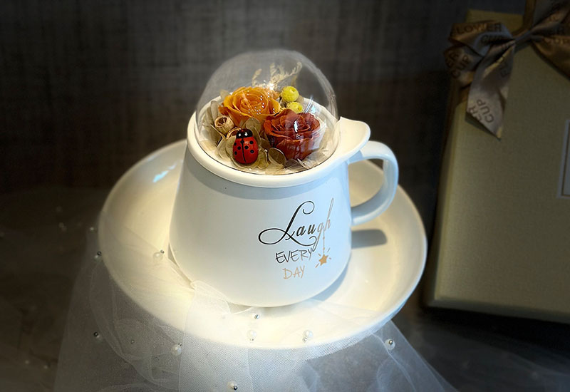 橙心暖語 永生花禮盒